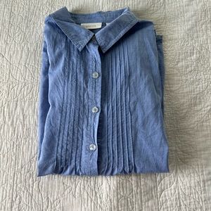 Chico lightweight 100% cotton blue roll-tab sleeves  very good condition size 2